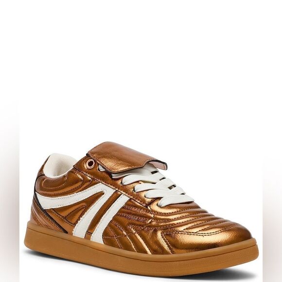 Steve Madden Shoes - Metallic Bronze Sneakers White Accents Brand NIB Bronze 8.5 women’s shoes